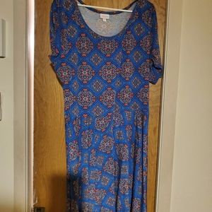 Lularoe blue Nicole swing dress